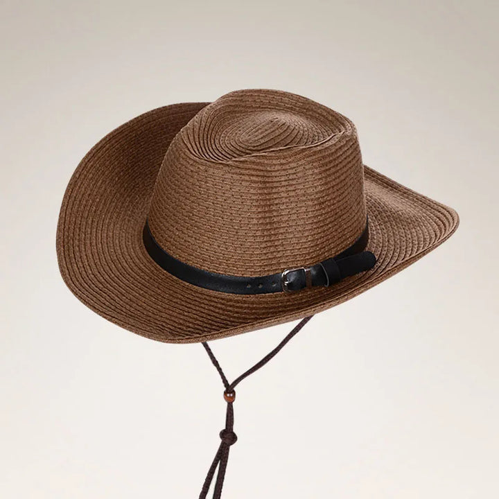 Chapeau de Paille Japonais à Ficelle Marron