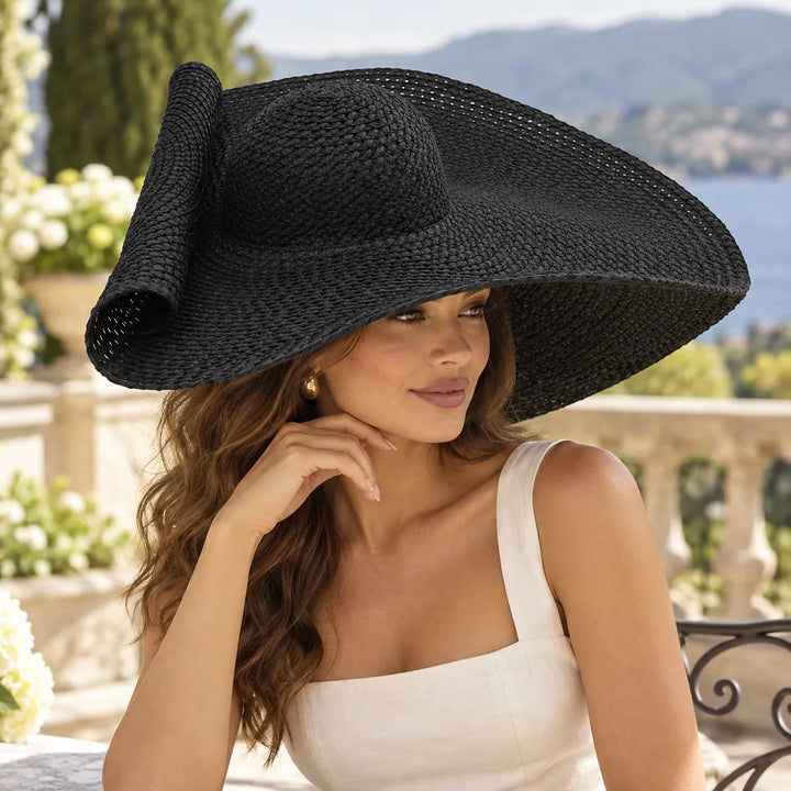 Chapeau de soleil pliable japonais Noir
