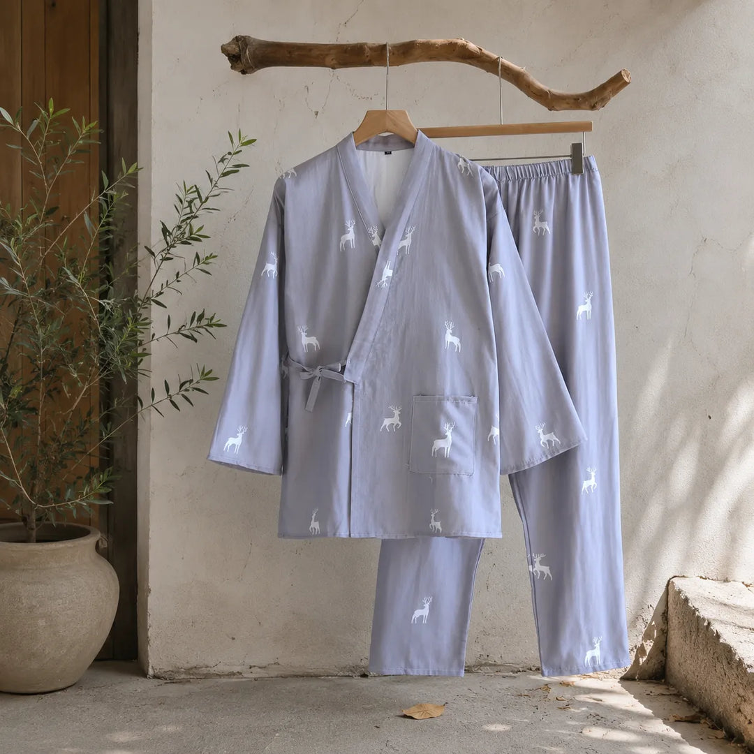 Jinbei Homme Bleu Léger