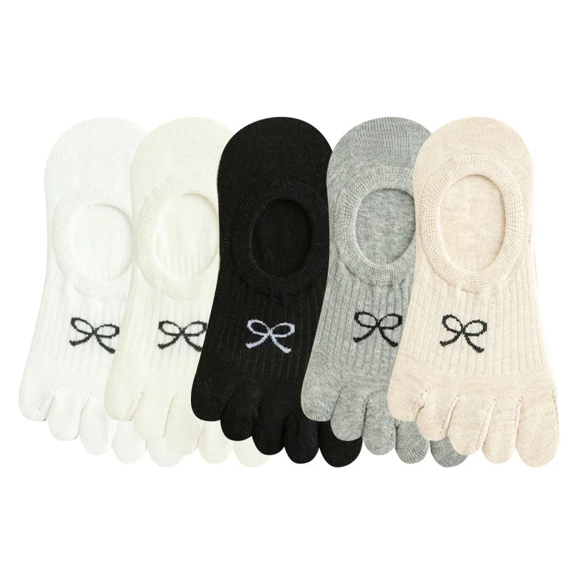 Chaussettes Basses Japonaises Motif Nœud Unique Courtes