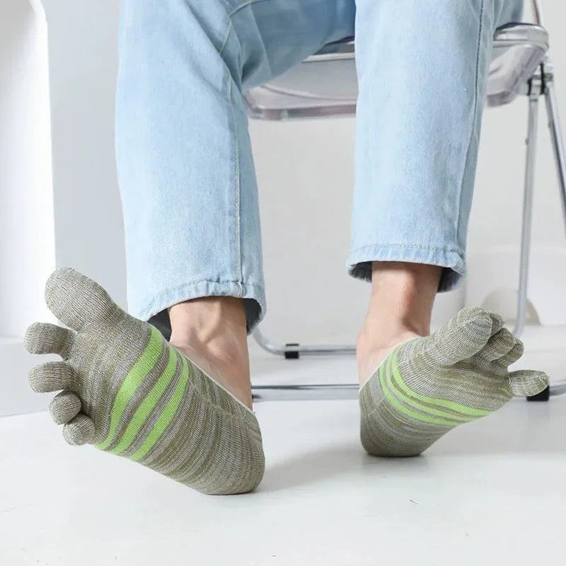 Chaussettes Japonaises 5 Doigts Invisibles Vert