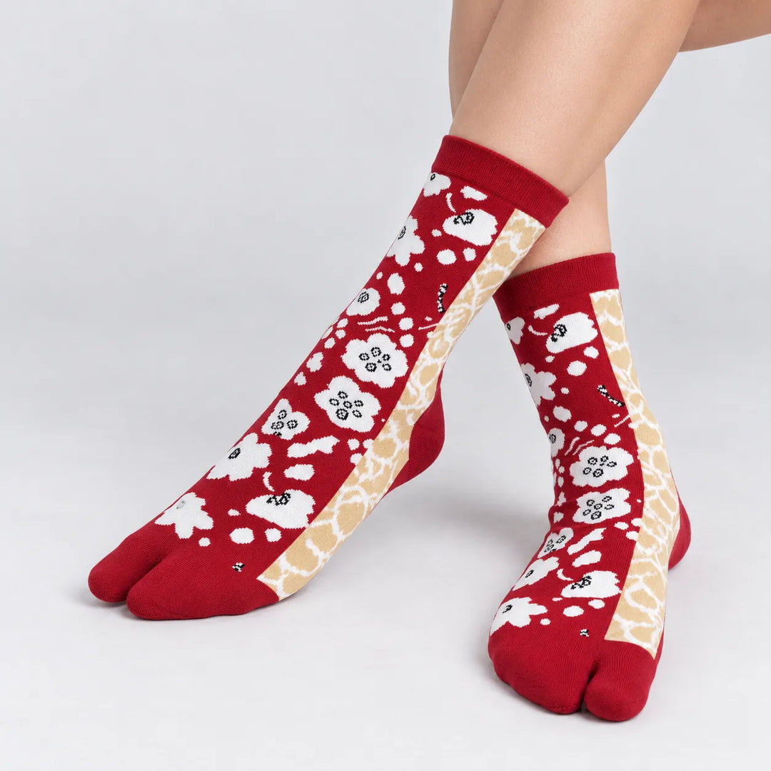 Chaussettes Japonaises Fleuries