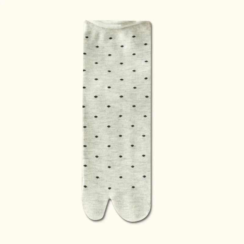 Chaussettes Japonaises à Pois Beige