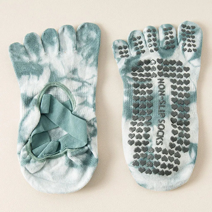 Chaussettes Japonaises de Yoga Antidérapantes Vert