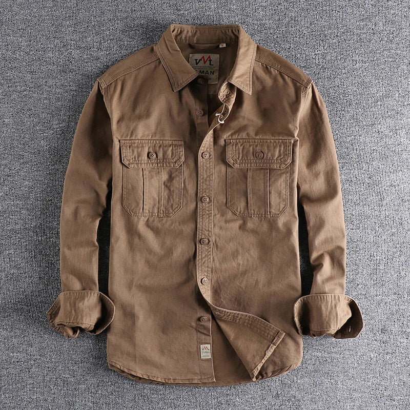 Chemise Cargo Japonaise Marron