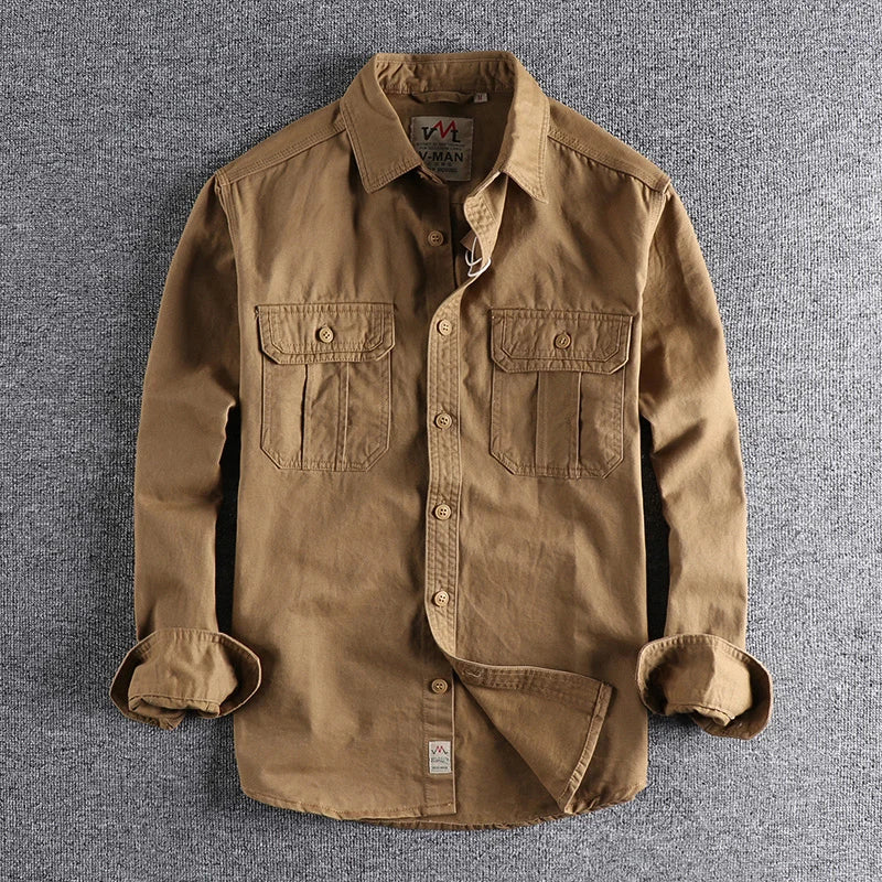 Chemise Cargo Japonaise Marron clair