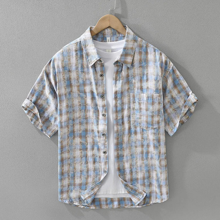 Chemise Estivale Japonaise Carreaux