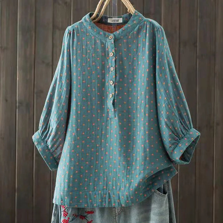 Chemise Japonais Femme Vintage Bleu Clair