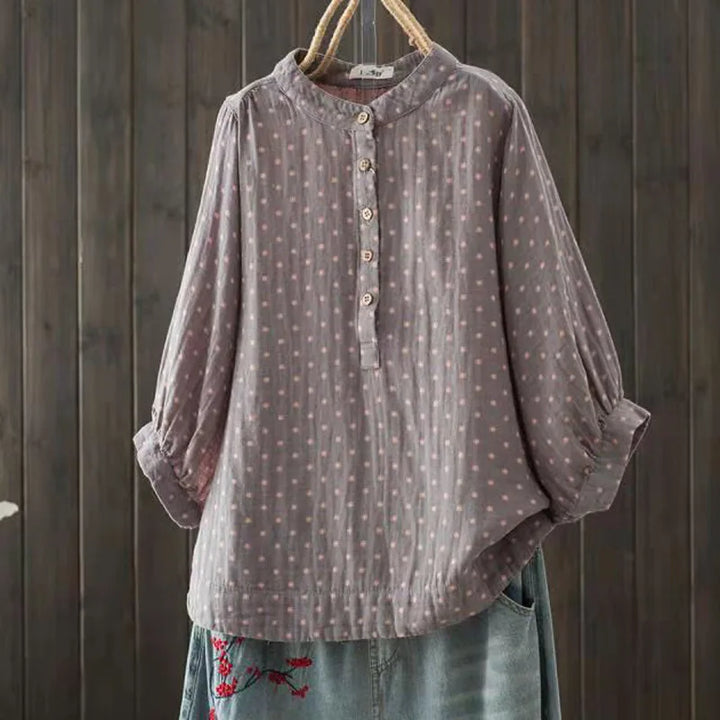Chemise Japonais Femme Vintage Bleu Violet