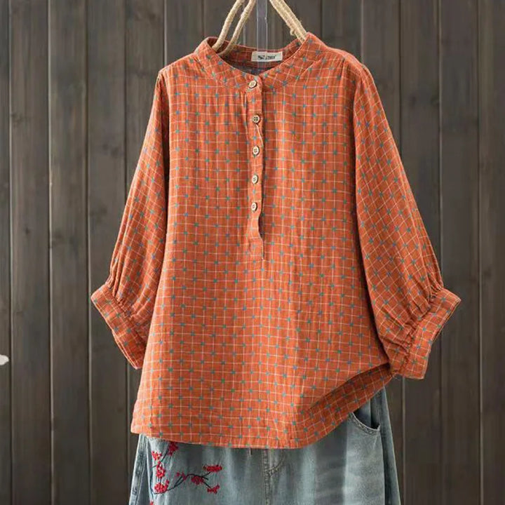 Chemise Japonais Femme Vintage Orange