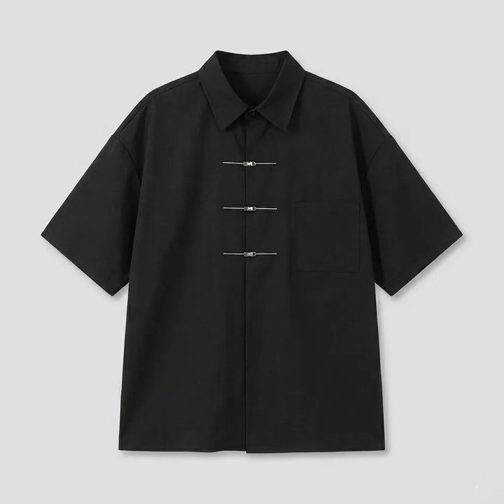 Chemise Japonaise Ample à Manches Courtes 
