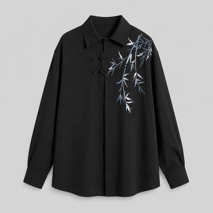 Chemise Japonaise Brodée Bambou Design