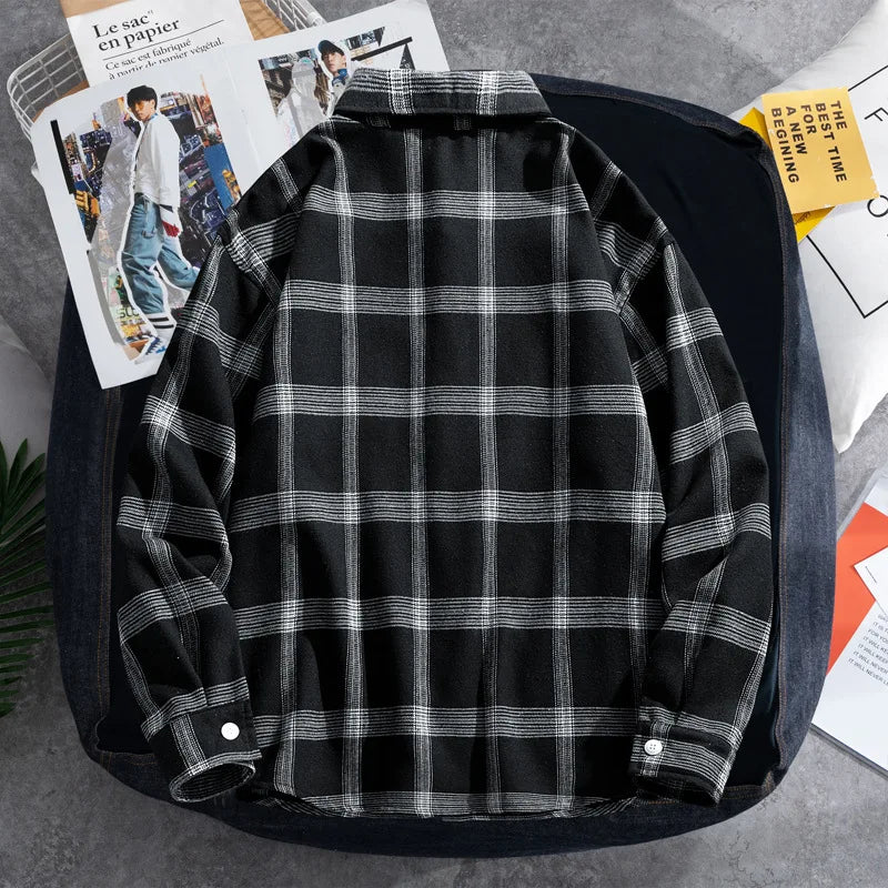Chemise Japonaise Carreaux à Manches Longues
 Dos