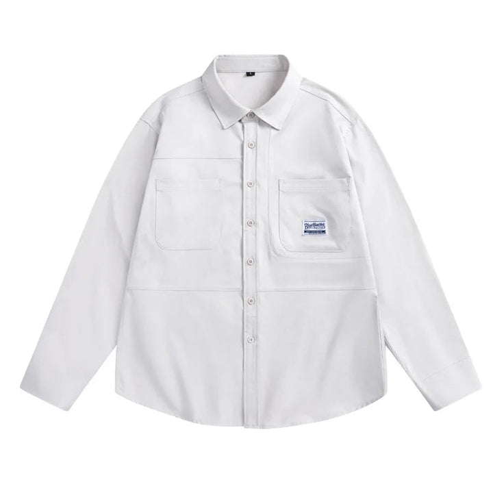 Chemise Japonaise Classique à Manches Longues Blanche