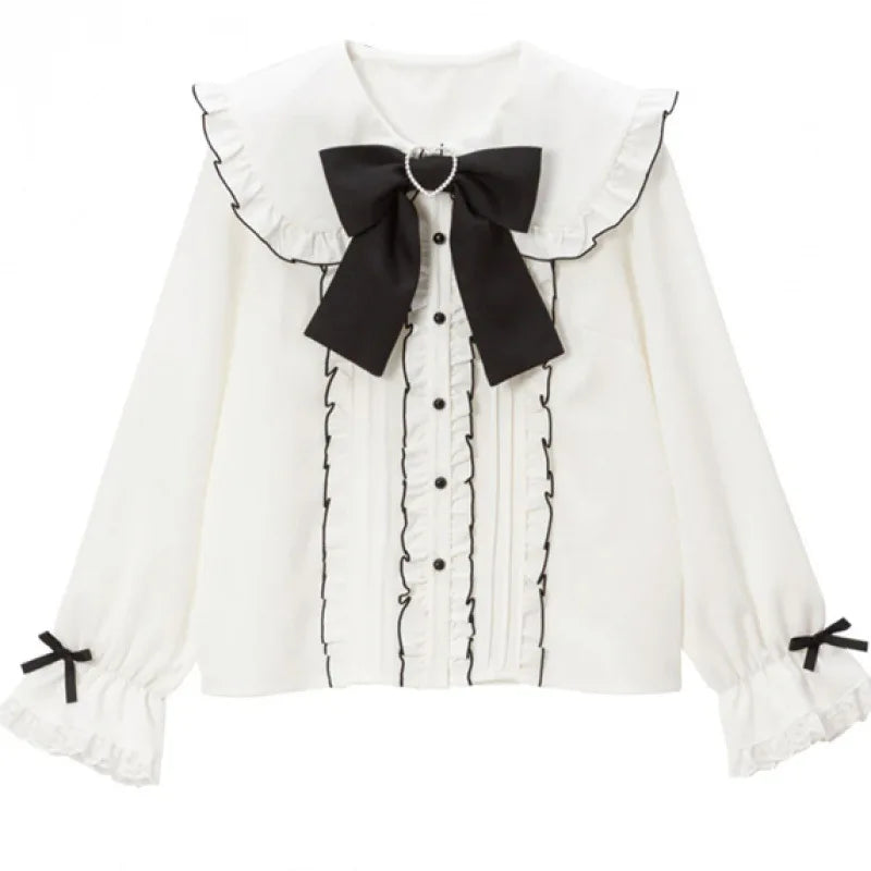 Chemise Japonaise Femme Lolita Blanc