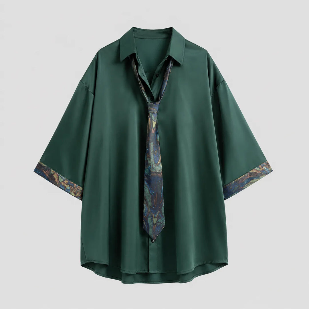 Chemise Japonaise Oversize à Cravate