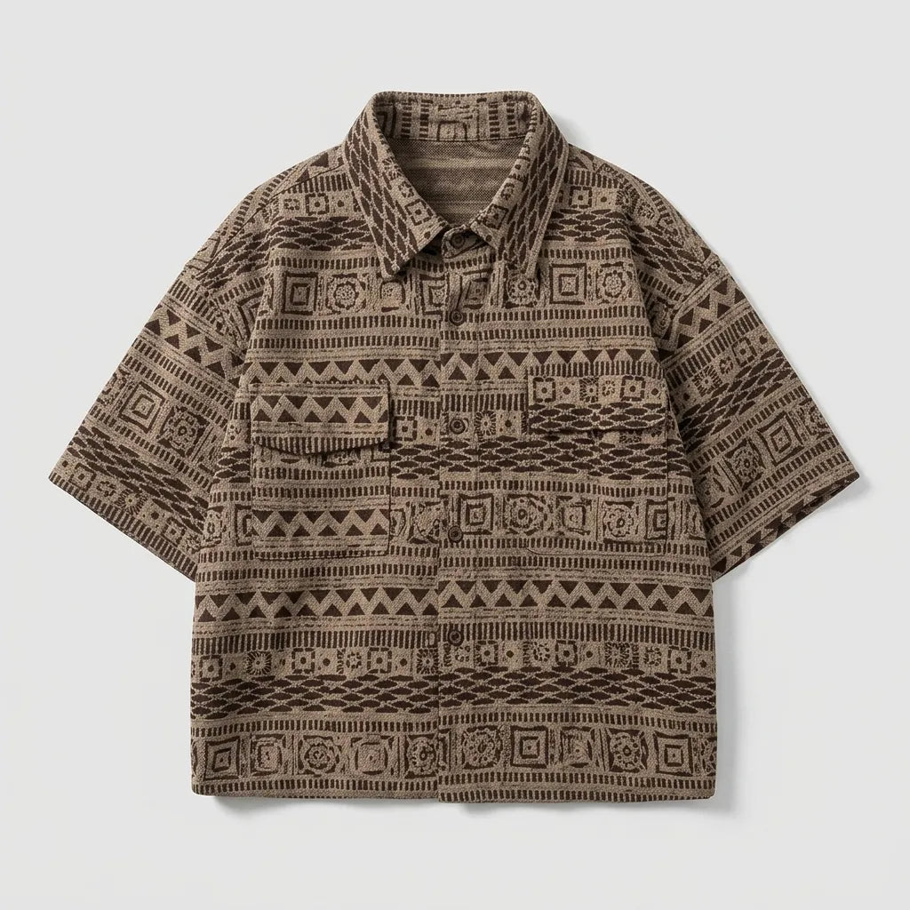 Chemise Japonaise Surdimensionnée Imprimée