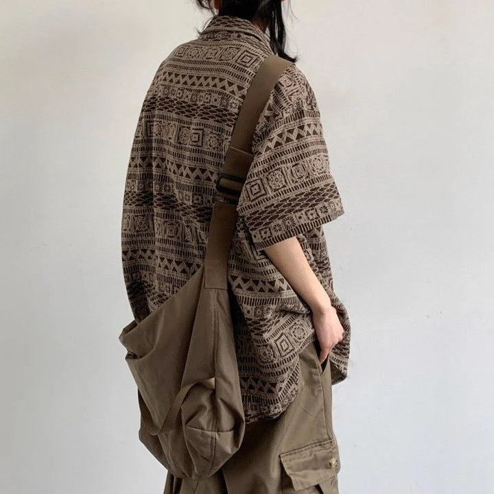 Chemise Japonaise Surdimensionnée Imprimée Dos
