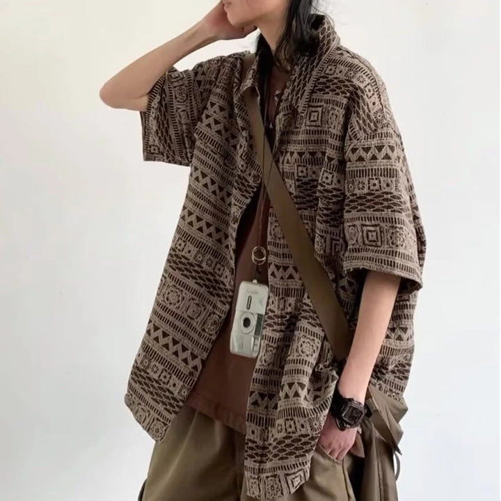 Chemise Japonaise Surdimensionnée Imprimée Originale