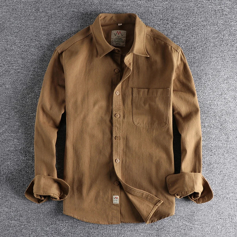 Chemise Japonaise Tendance Minimaliste Marron