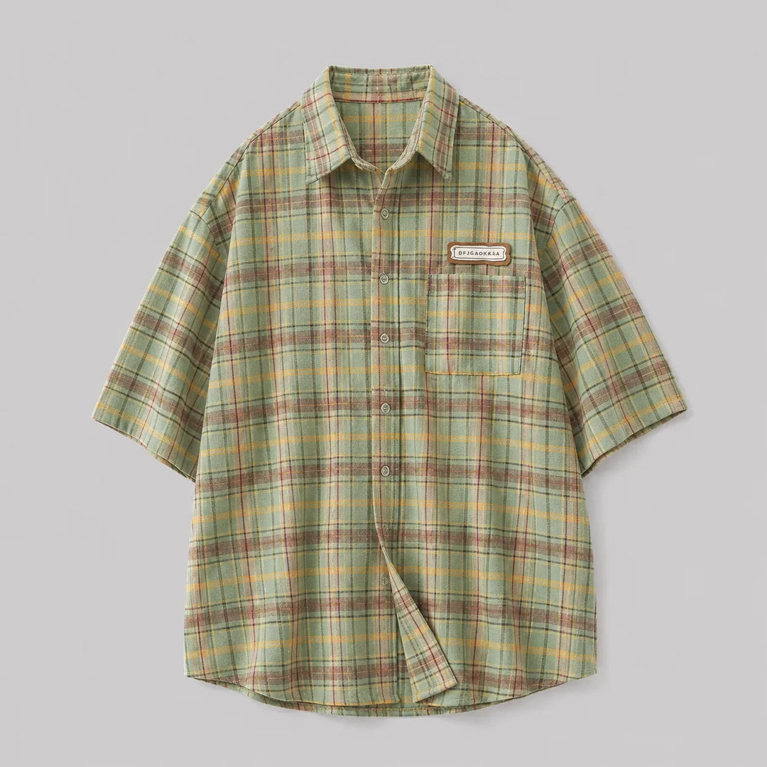 Chemise d’Eté Japonaise Carreaux