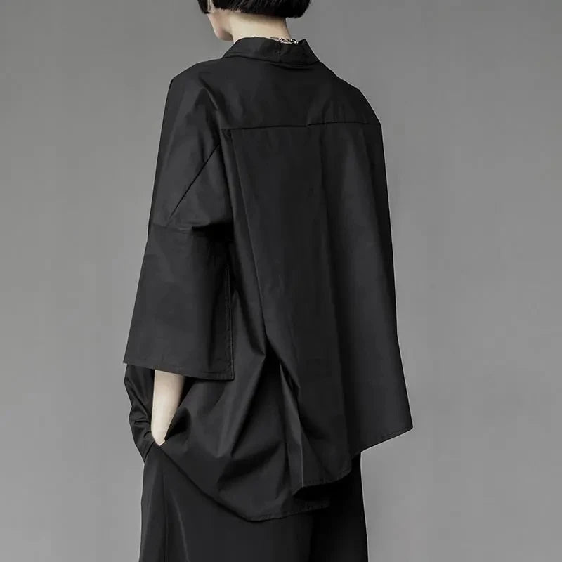 Chemisier Japonais Femme Asymétrique Oversize