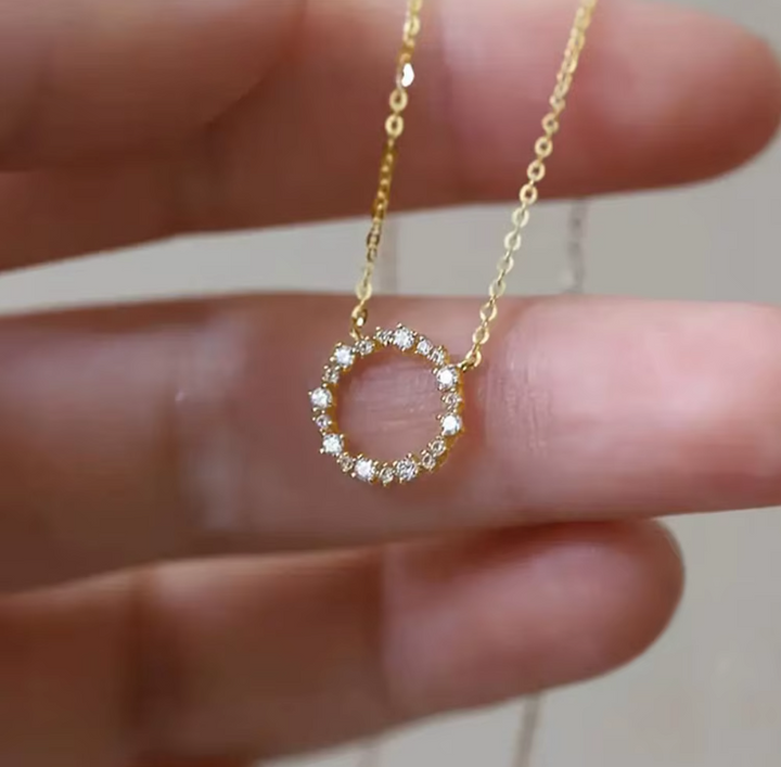 Collier Japonais Pendentif Rond dorée