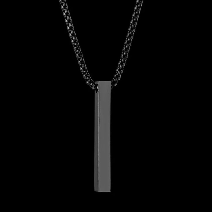Collier Japonais à pendentif personnalisé noir