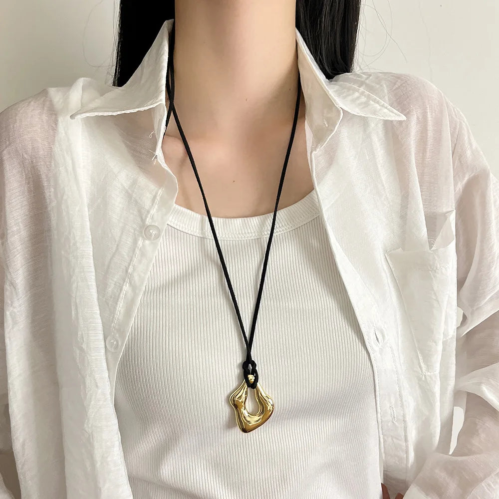 Collier Japonais réglable à cordon cuir