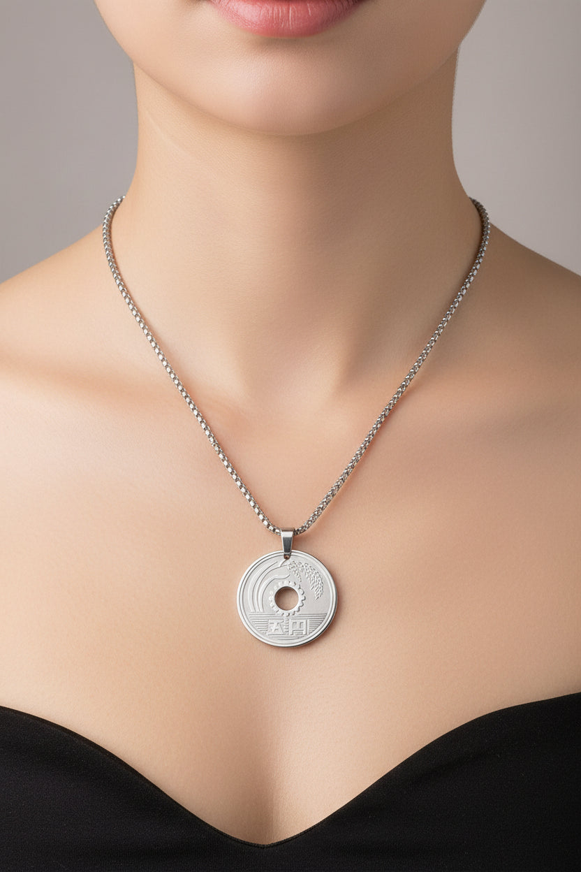 Collier Monnaie porte-bonheur Japonais