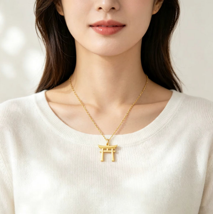 Collier temple japonais Torii