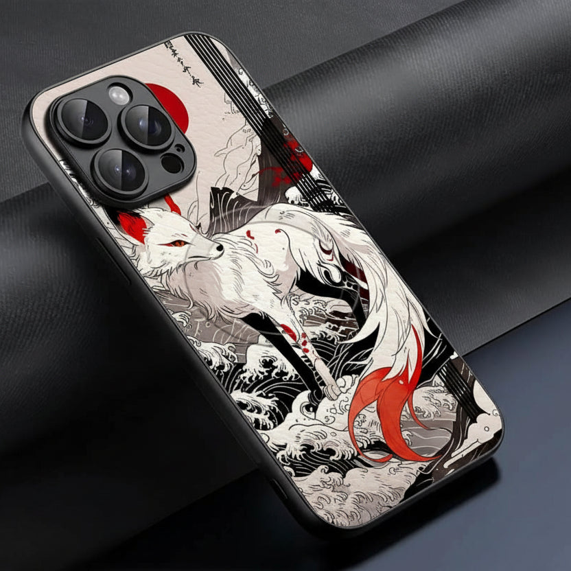 Coque de téléphone japonaise iPhone renard sobre