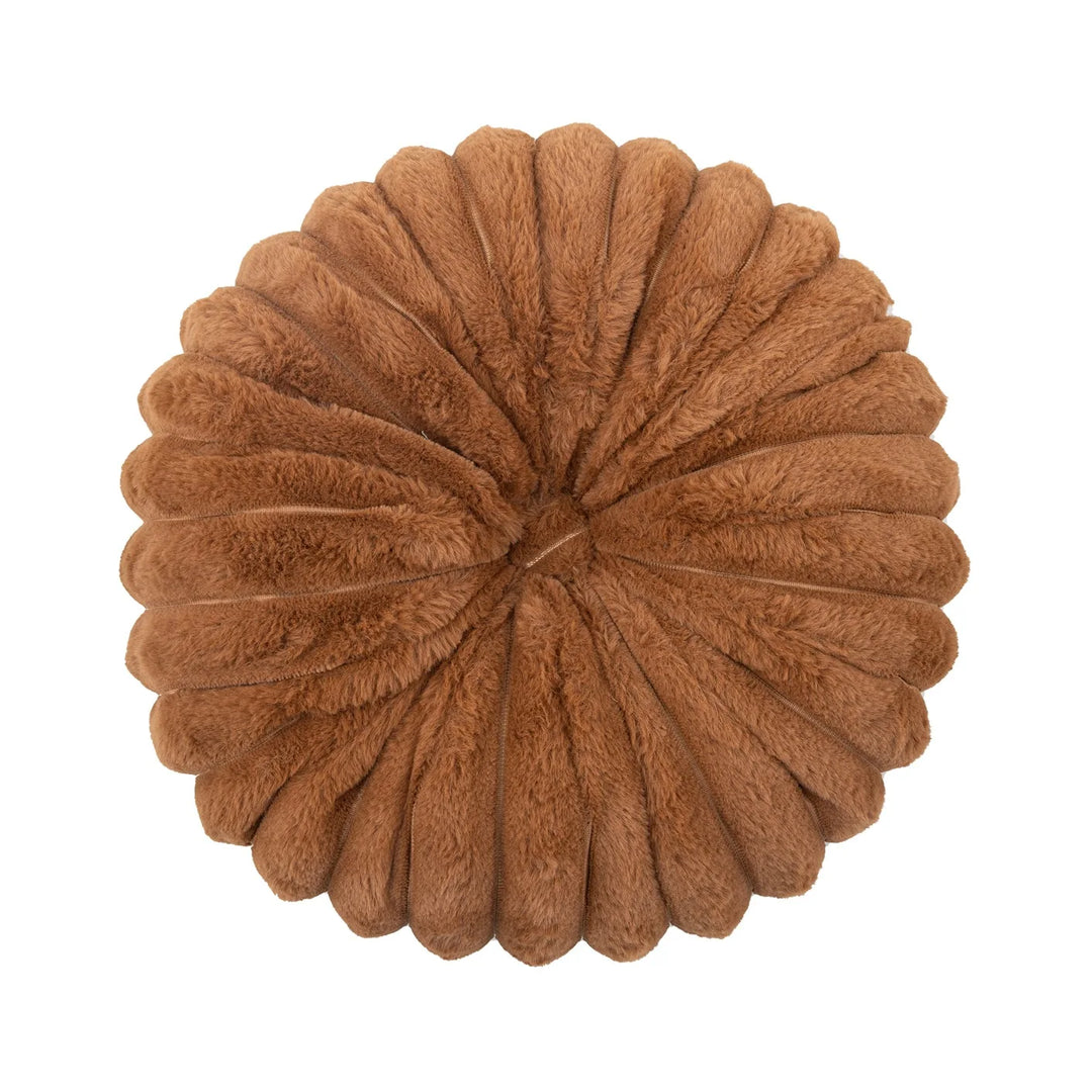 Coussin citrouille style japonais marron