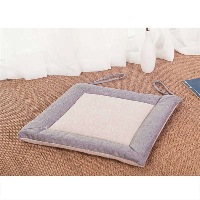Coussin de Chaise en Lin stylé gris