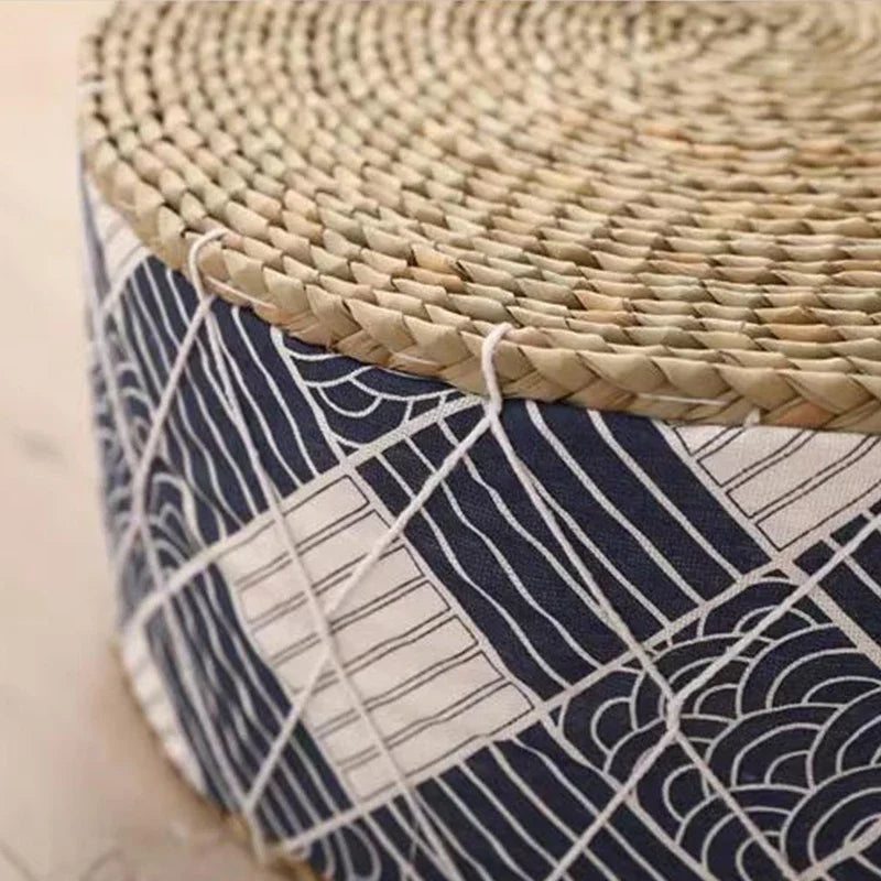 Coussin de Méditation Bleu Style Japonais stylé