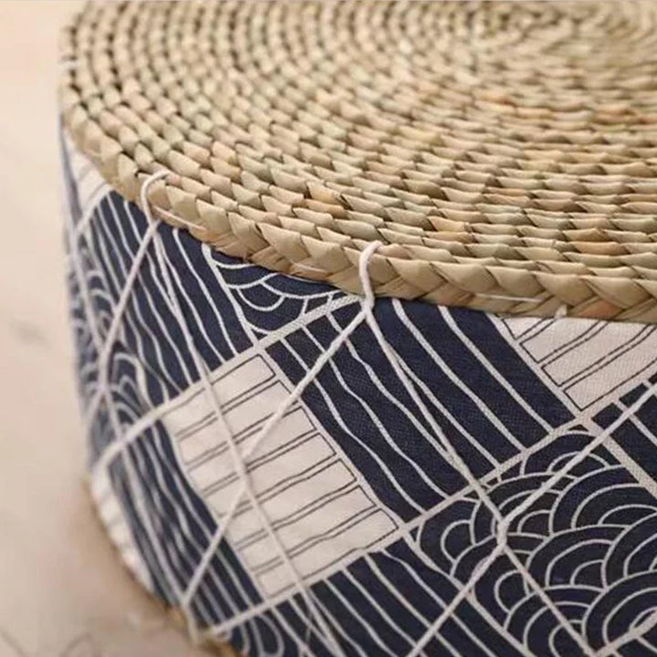 Coussin de Méditation Bleu Style Japonais stylé