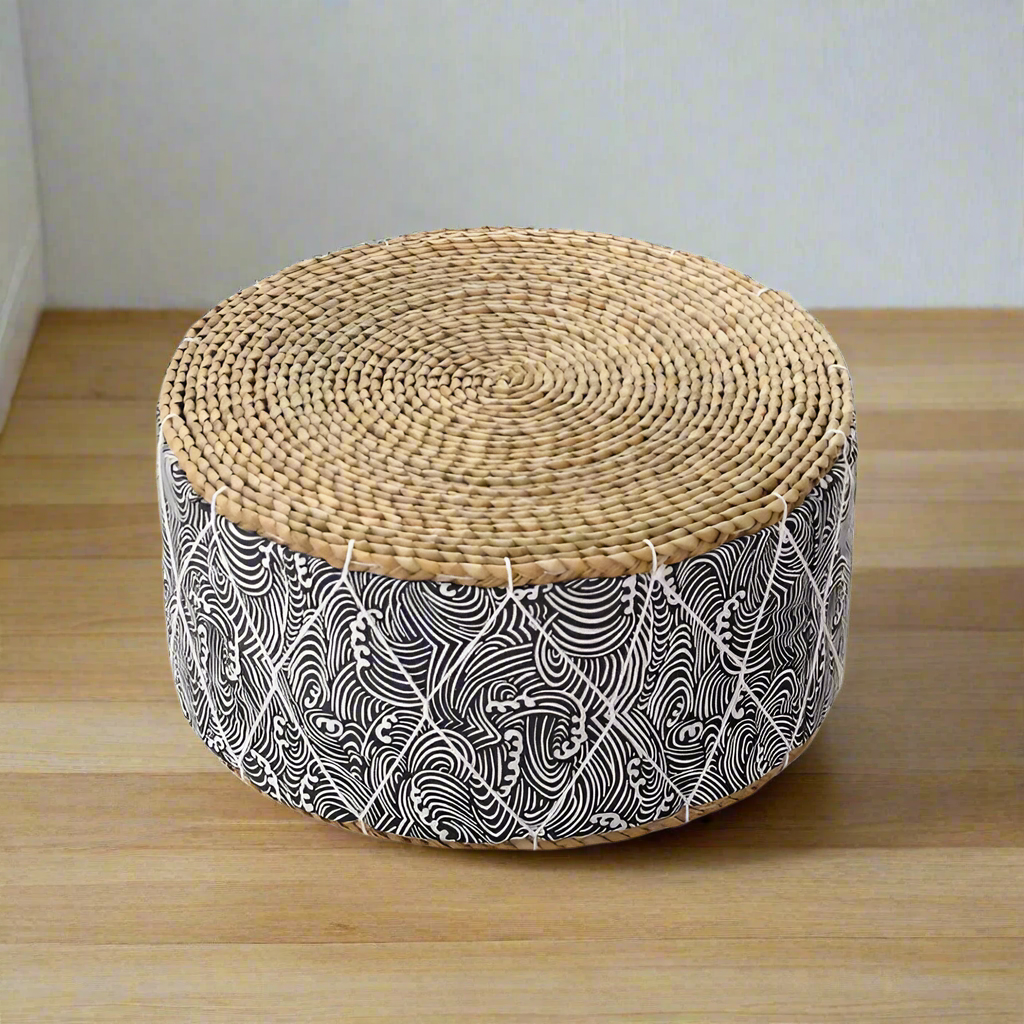Coussin de Méditation Japonais Vagues de Kanagawa