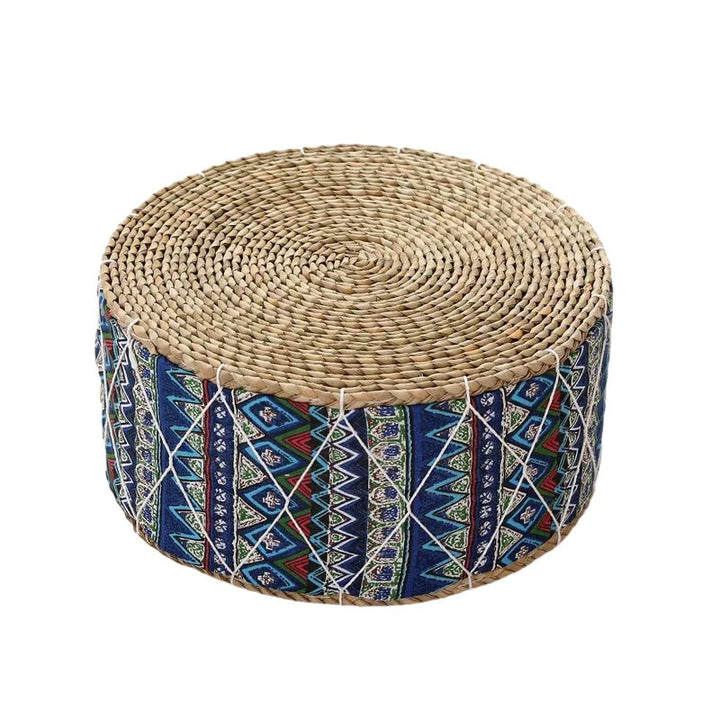 Coussin de Méditation Solide Ethnique bleu
