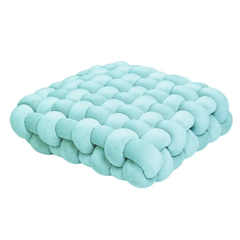 Coussin de Sol Tressé Douillet bleu