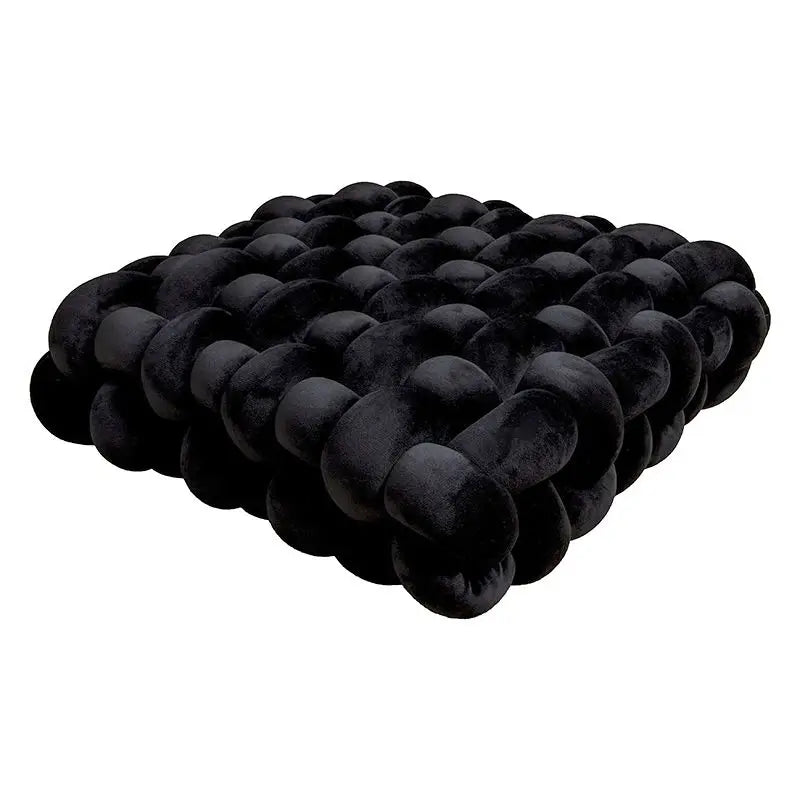 Coussin de Sol Tressé Douillet noir
