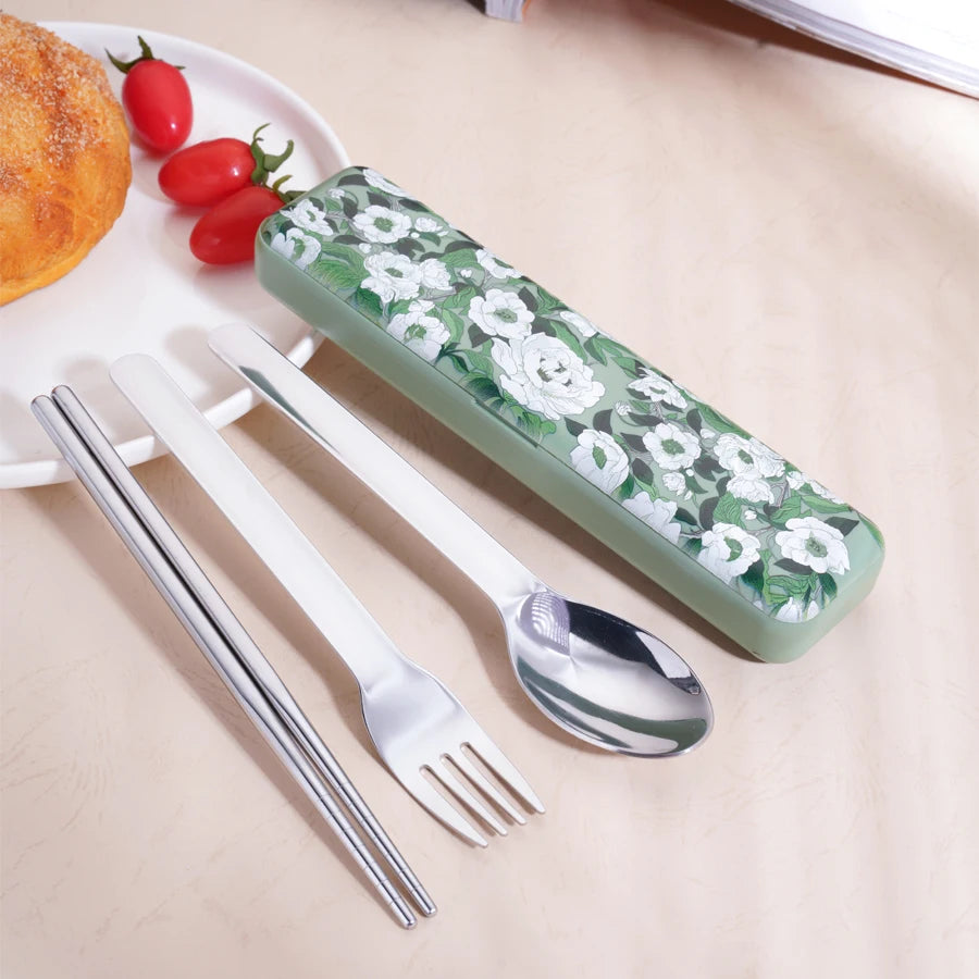 Couvert Japonais à étui Fleuri