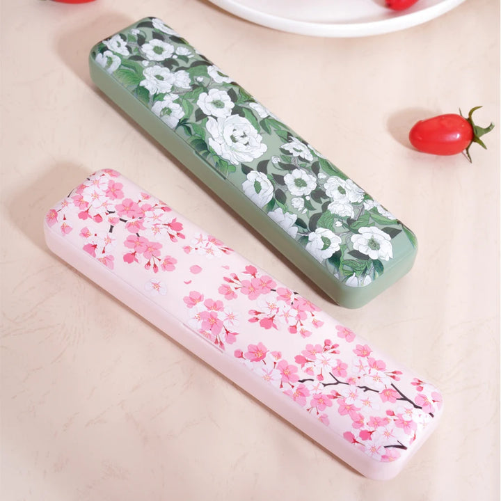 Couvert Japonais à étui Fleuri stylé