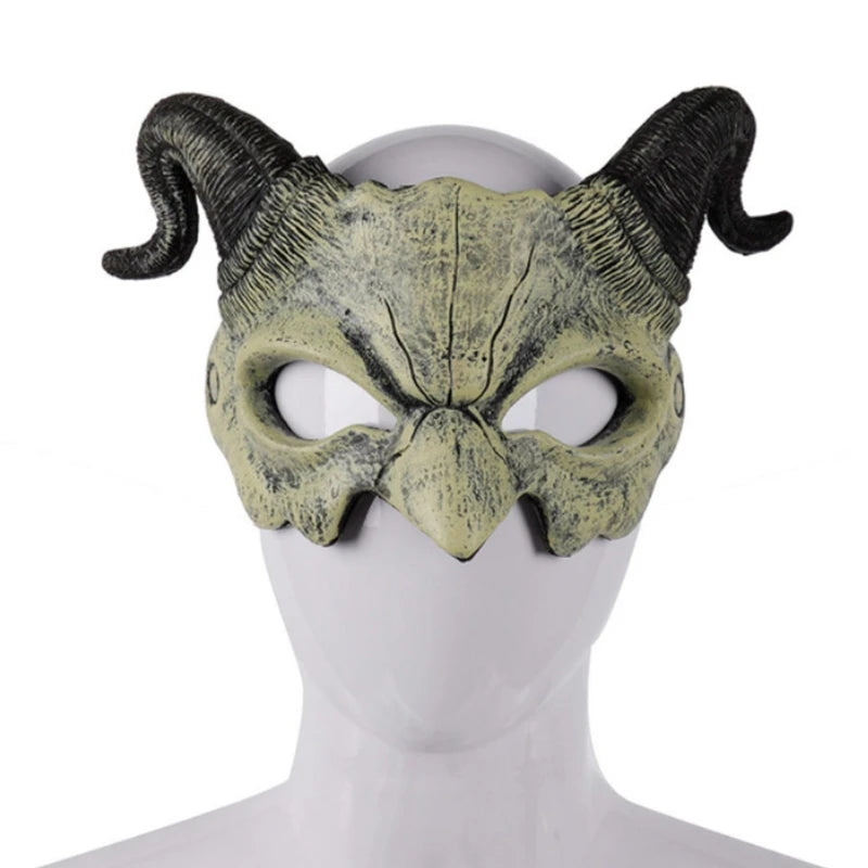Demi-masque Diable blanc