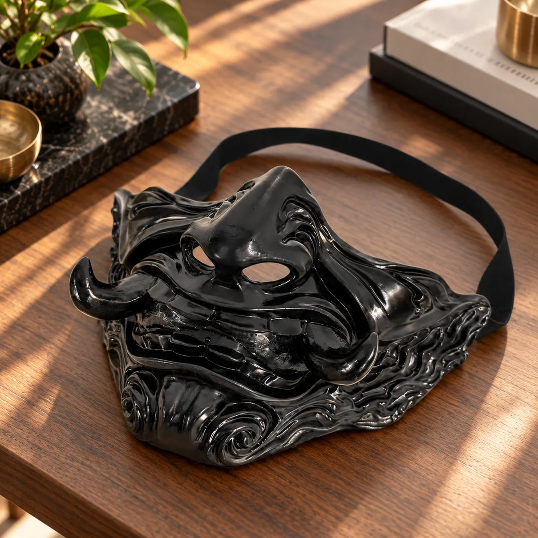 Demi-masque Noir Cosplay 