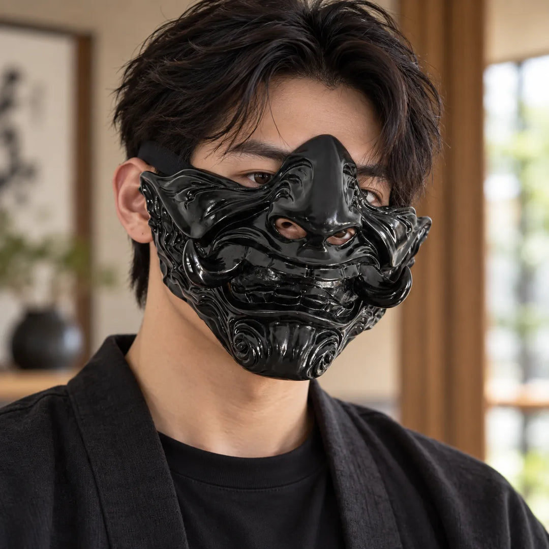 Demi-masque Noir Cosplay Original