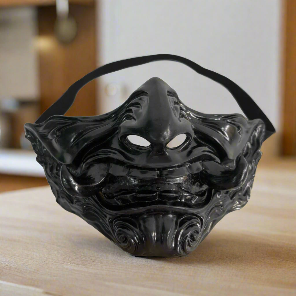 Demi-masque Noir Cosplay Unique