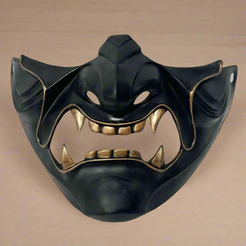 Demi-masque Noir et Doré