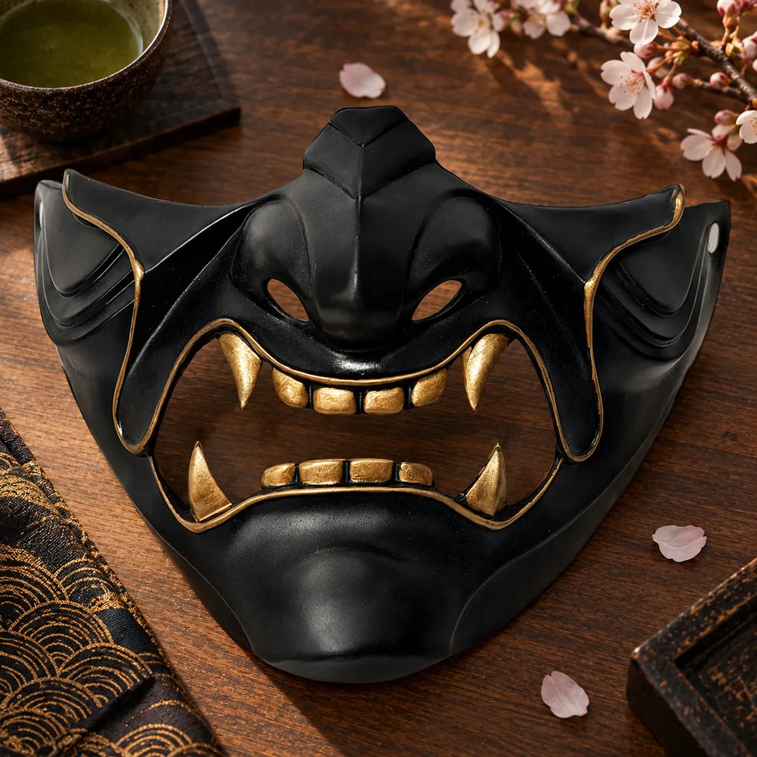 Demi-masque Noir et Doré Original