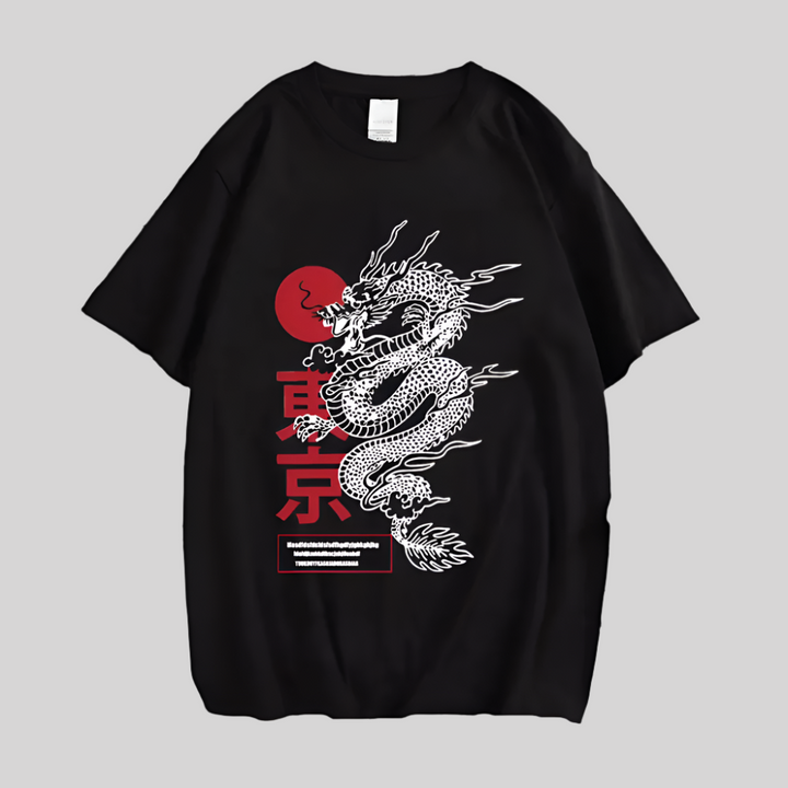 T-Shirt Japonais Dragon Tendance