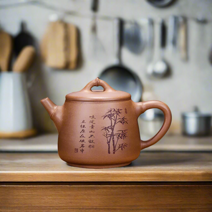 Teekanne im japanischen Bambus-Design